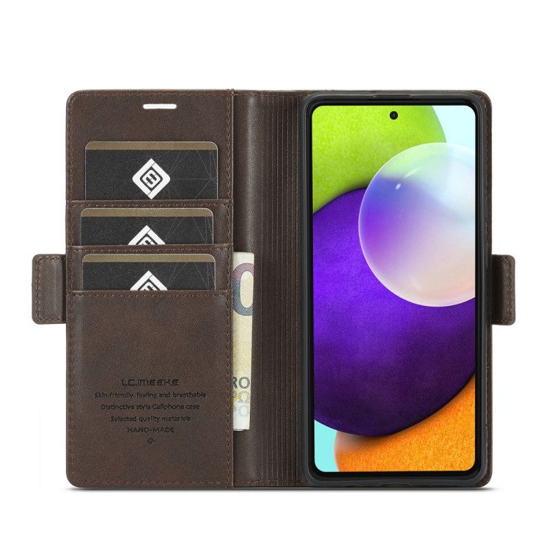 Lederhüllen Für Samsung Galaxy A72 4G / A72 5G Doppelverschluss Lc.imeeke