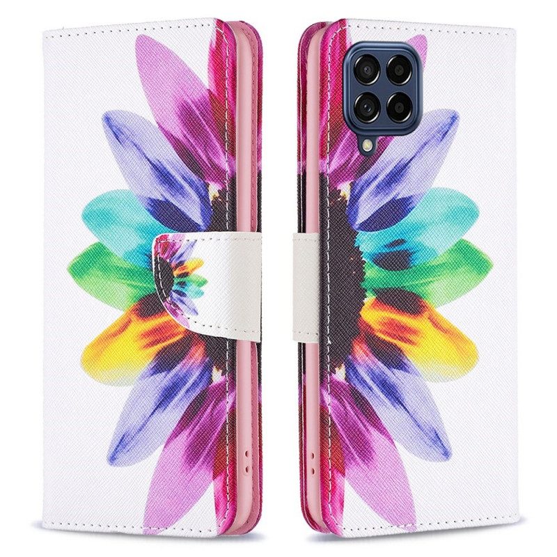 Lederhüllen Für Samsung Galaxy M53 5G Aquarellblume