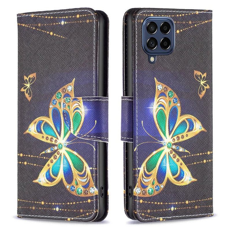 Lederhüllen Für Samsung Galaxy M53 5G Königlicher Schmetterling