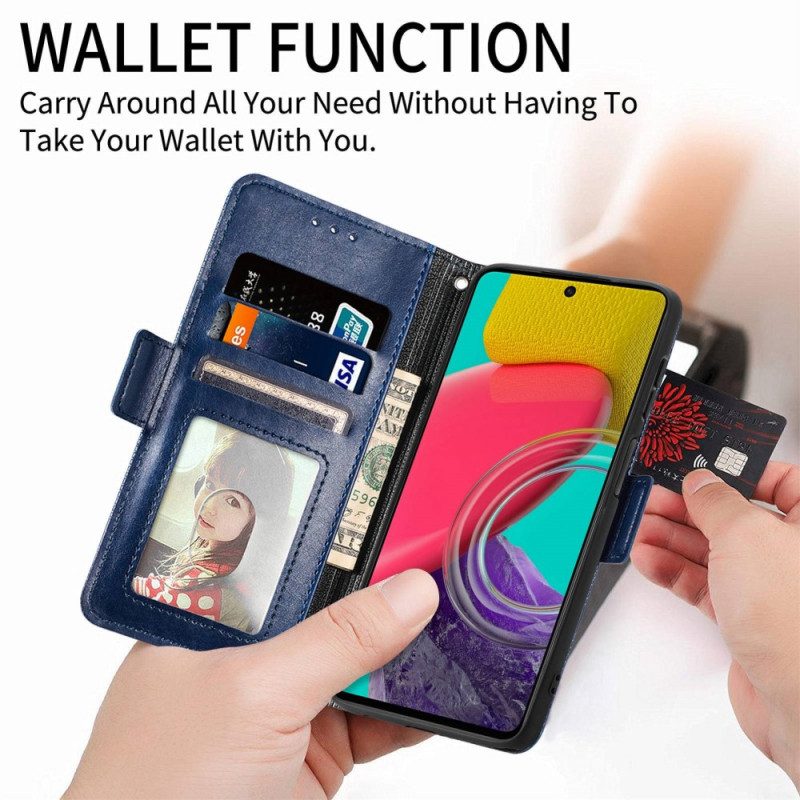 Lederhüllen Für Samsung Galaxy M53 5G Kreuzdesign