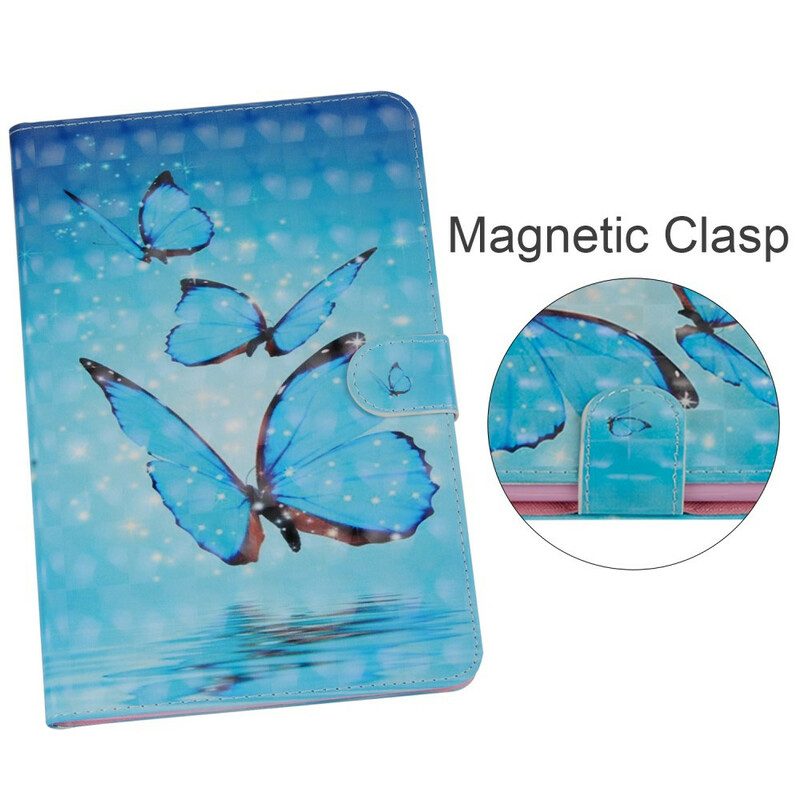 Flip Case Für iPad 10.2" (2020) (2019) Schmetterlinge-spotlicht