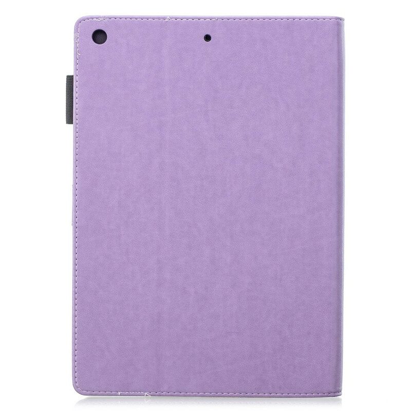 Lederhüllen Für iPad 10.2" (2020) (2019) Florale Diamanten In Lederoptik