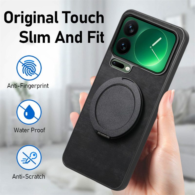 Hülle Xiaomi 17 Pro Max Handyhülle Drehbarer Ständer Mit Retro-lederoptik