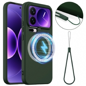 Hülle Xiaomi 17 Pro Max Handyhülle Silikonmagnetverschluss Mit Trageband