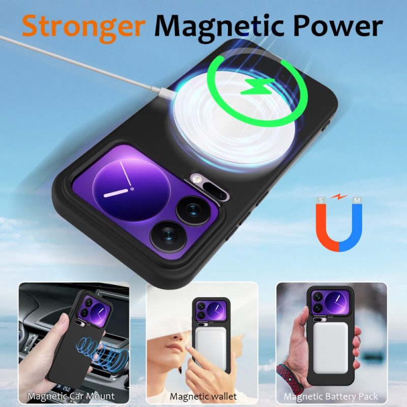 Hülle Xiaomi 17 Pro Max Handyhülle Silikonmagnetverschluss Mit Trageband