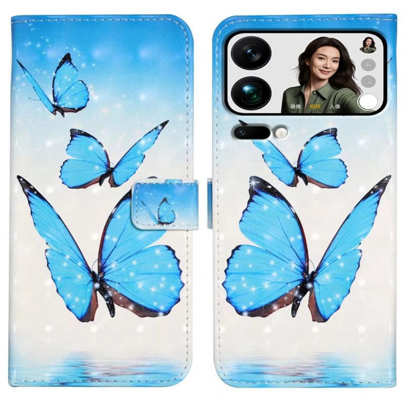 Lederhüllen Für Xiaomi 17 Pro Max Drei Schmetterlinge