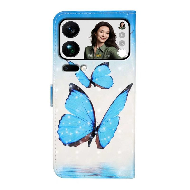 Lederhüllen Für Xiaomi 17 Pro Max Drei Schmetterlinge