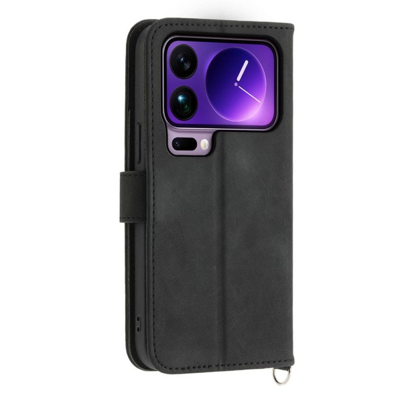 Lederhüllen Für Xiaomi 17 Pro Max Spitze Mit Riemen Und Schulterriemen