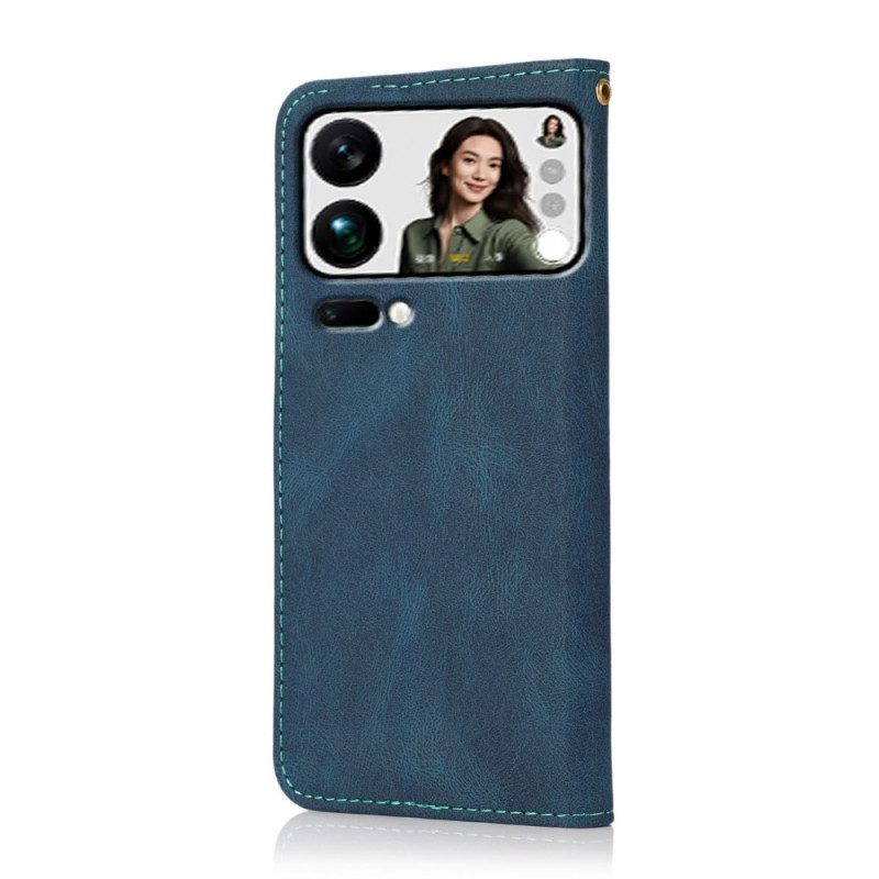 Lederhüllen Für Xiaomi 17 Pro Max Zweifarbiges Design