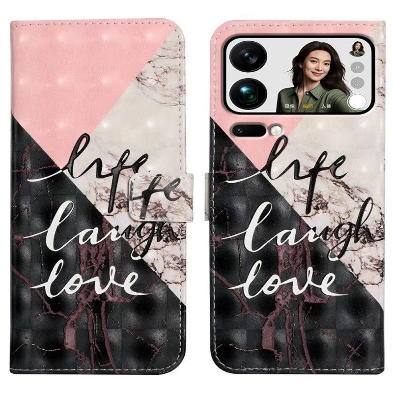 Lederhüllen Xiaomi 17 Pro Max Dreifarbiger Marmor