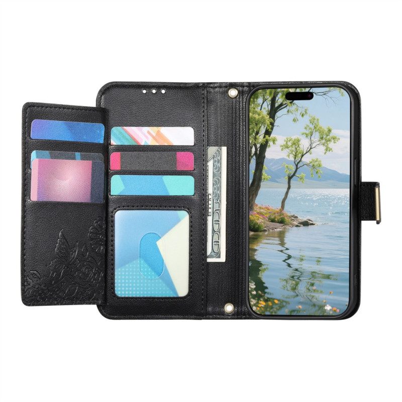 Lederhüllen Xiaomi 17 Pro Max Geldbörse Mit Blumenmuster