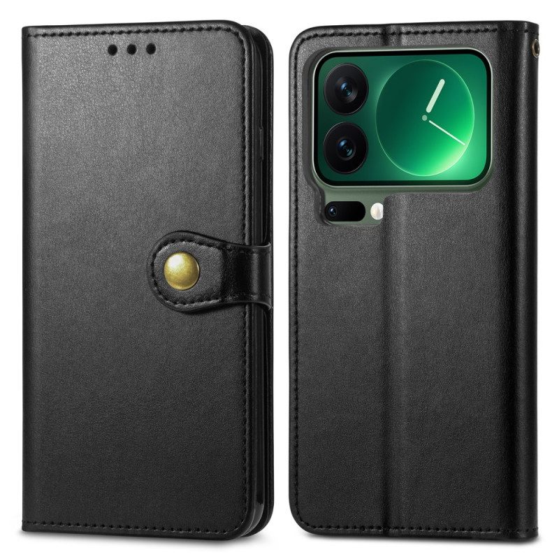 Lederhüllen Xiaomi 17 Pro Max Goldener Verschluss