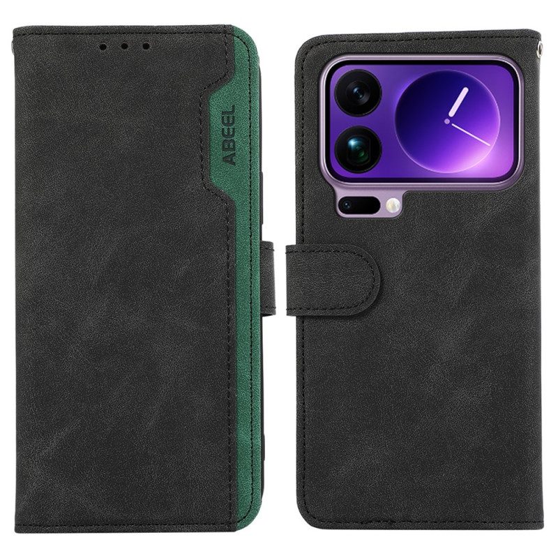 Lederhüllen Xiaomi 17 Pro Max Handyhülle Abeel Zweifarbig