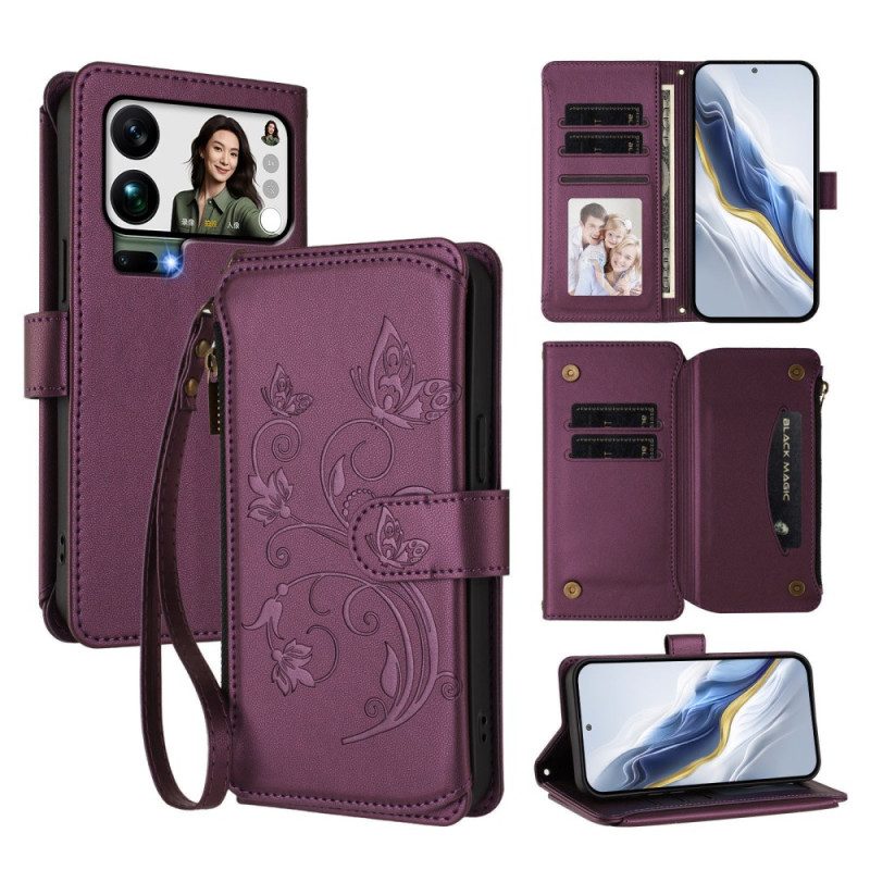 Lederhüllen Xiaomi 17 Pro Max Handyhülle Geldbörse Mit Blumenmuster