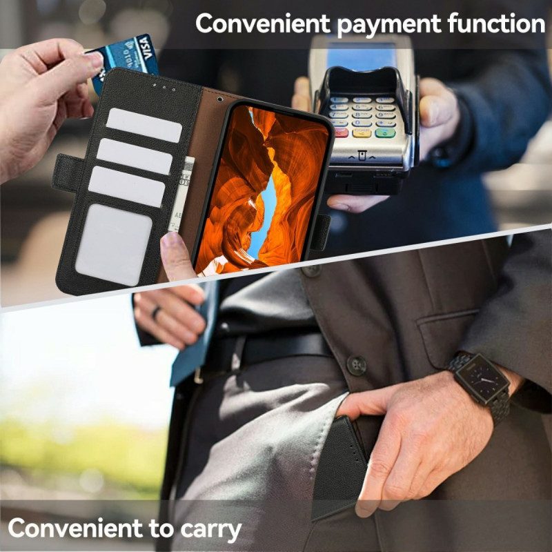 Lederhüllen Xiaomi 17 Pro Max Handyhülle Rfid-schutz Mit Litschi-textur