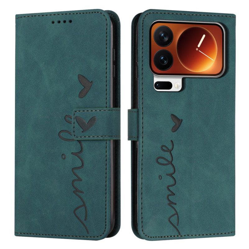 Lederhüllen Xiaomi 17 Pro Max Herzförmiges Lächeln