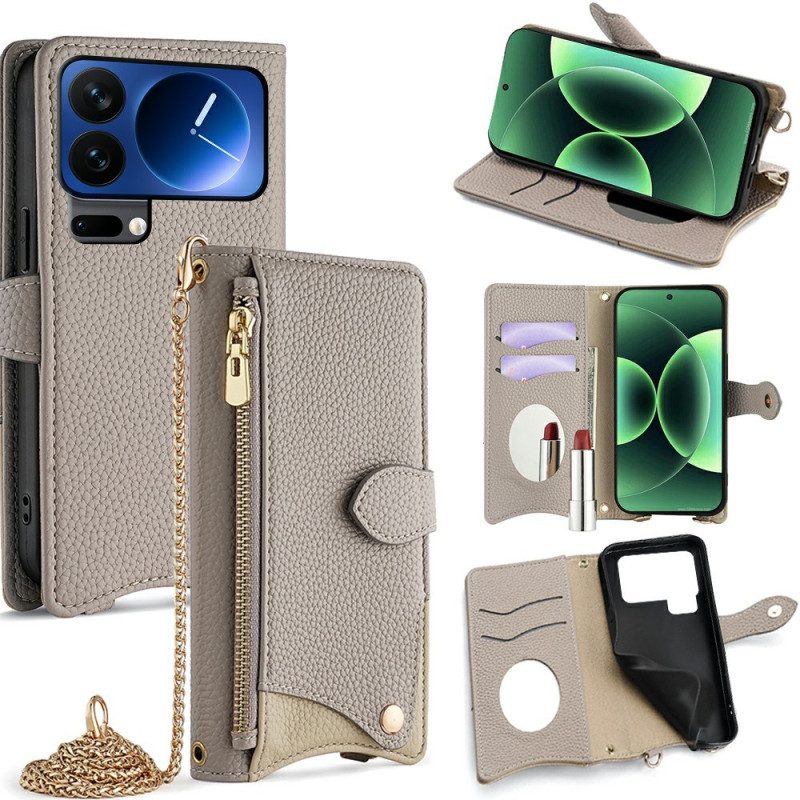 Lederhüllen Xiaomi 17 Pro Max Schulterriemen Mit Kette