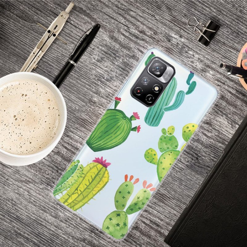 Handyhülle Für Xiaomi Redmi Note 11 Pro Plus 5G Aquarellkakteen
