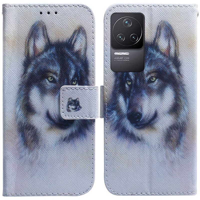 Lederhüllen Für Poco F4 Aquarellhund