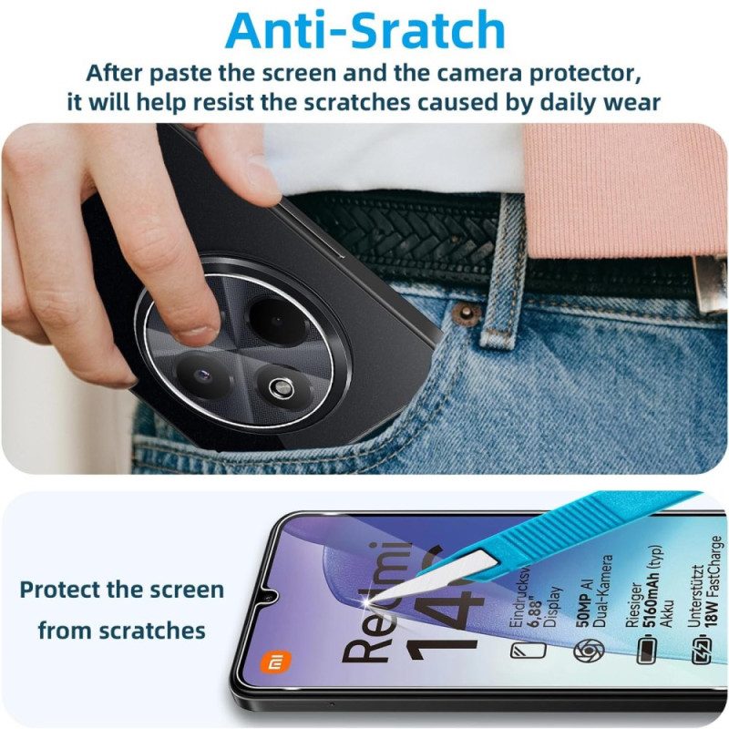 Doppelte Displayschutzfolie Aus Gehärtetem Glas Für Xiaomi Redmi 14c / Poco C75