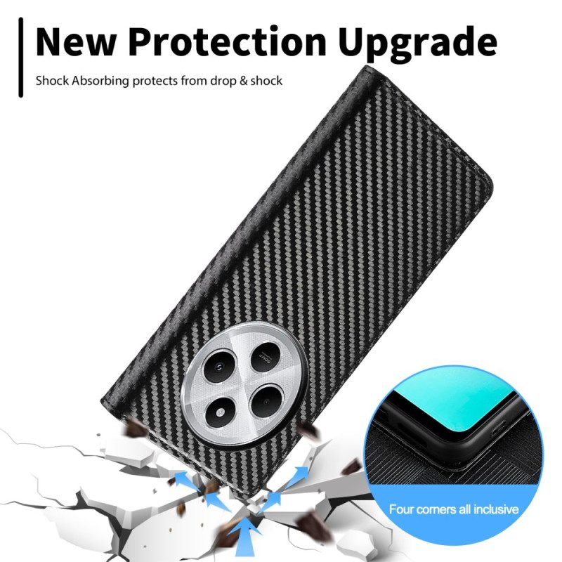 Flip Case Für Poco C75 Carbon-textur