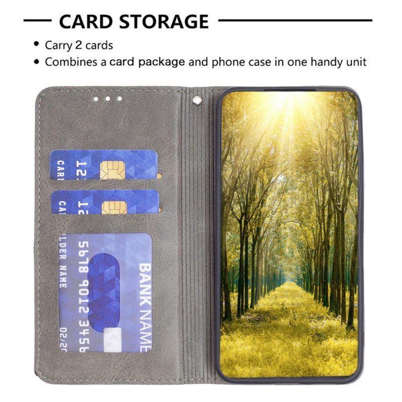 Flip Case Für Poco C75 Geometrisches Binfen Color