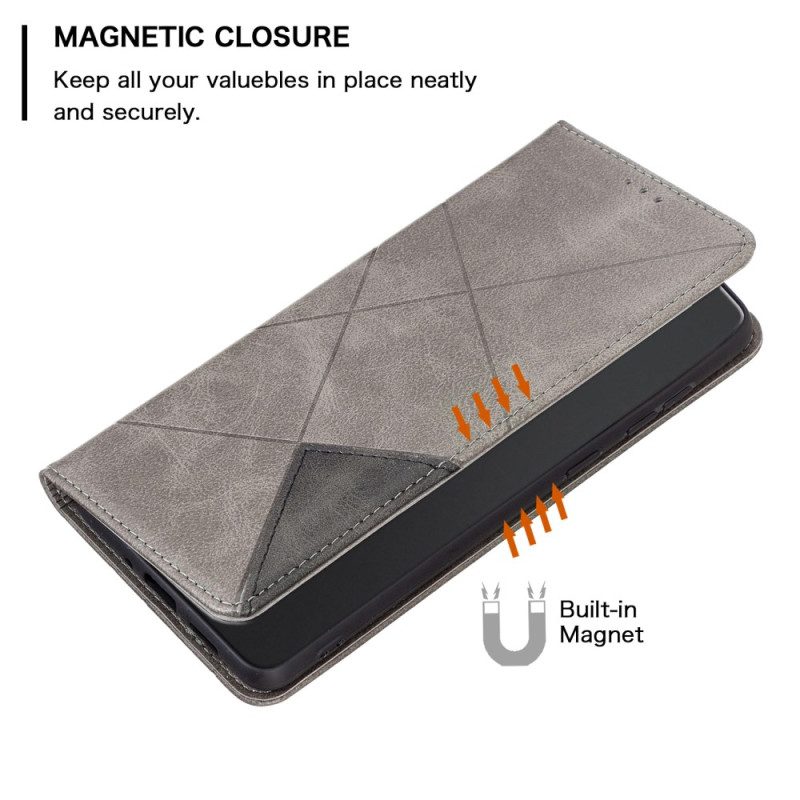 Flip Case Für Poco C75 Geometrisches Binfen Color