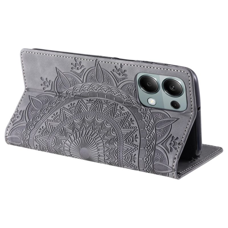 Flip Case Für Poco C75 Wildleder-mandala-effekt