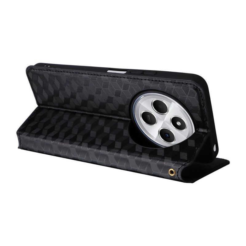 Flip Case Poco C75 Rautenmuster