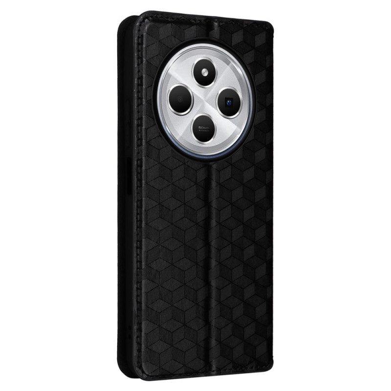 Flip Case Poco C75 Rautenmuster