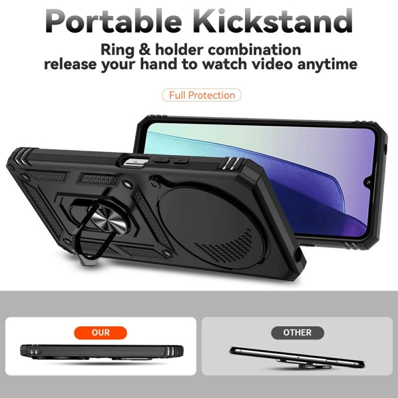 Hülle Für Poco C75 Kadem Ringhalter Mit Blumen- Und Strasssteinen Und Kameraabdeckung