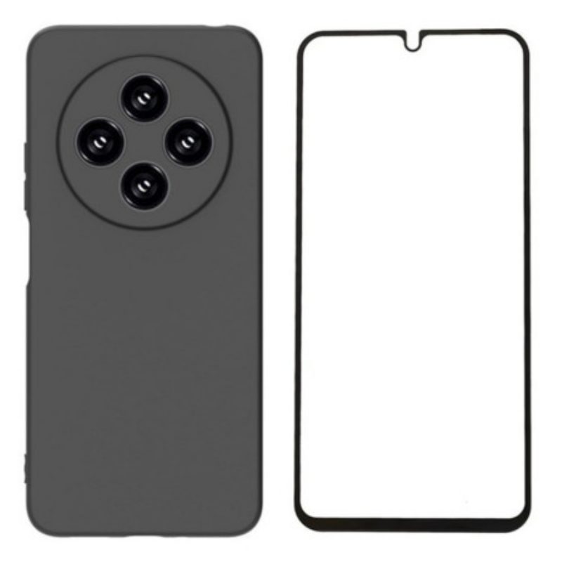 Hülle Für Poco C75 Mattes Silikon Mit Displayschutzfolie Aus Gehärtetem Glas Wanlonfeng