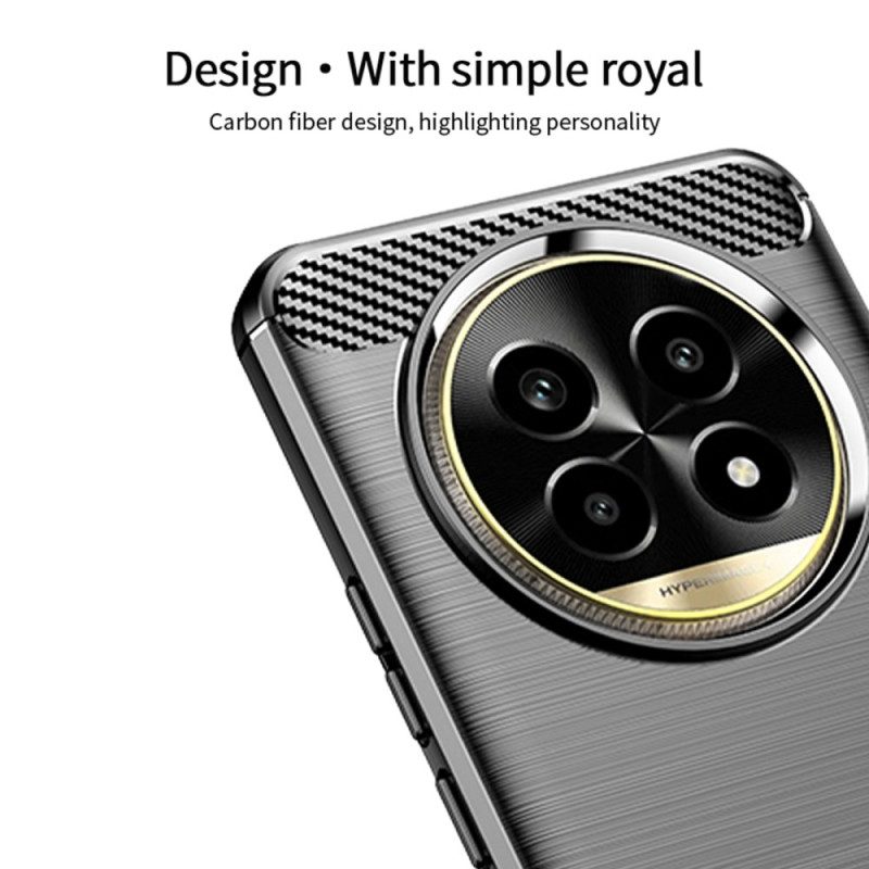 Hülle Poco C75 Handyhülle Gebürstete Kohlefaser Mofi