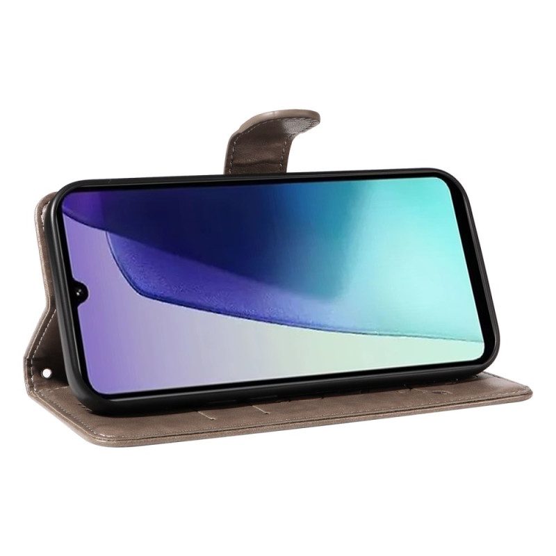 Lederhüllen Für Poco C75 Blumenmuster Mit Riemen