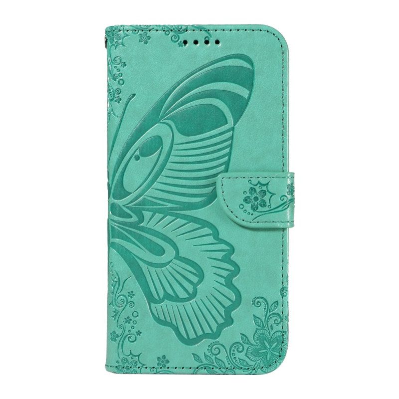 Lederhüllen Für Poco C75 Grafischer Schmetterling