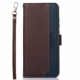 Lederhüllen Für Poco C75 Litschi-textur Rfid-blockierung Khazneh