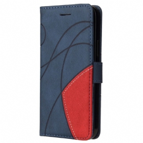 Lederhüllen Für Poco C75 Zweifarbige Streifen