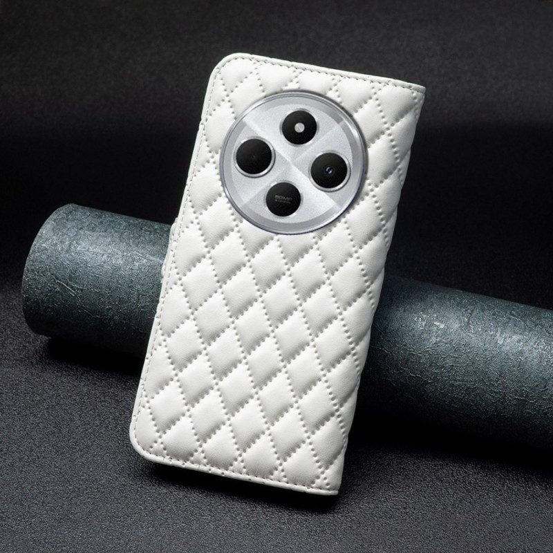 Lederhüllen Poco C75 Handyhülle Gesteppte Binfen Farbe