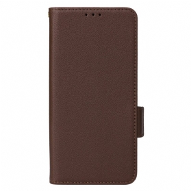 Lederhüllen Poco C75 Handyhülle Litschi-textur Mit Riemen