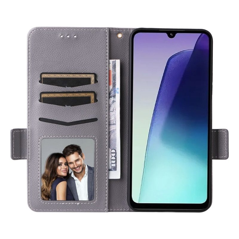 Lederhüllen Poco C75 Handyhülle Litschi-textur Mit Riemen