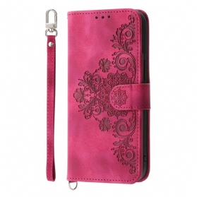 Lederhüllen Poco C75 Handyhülle Schnürung In Wildlederoptik Mit Riemen Und Schulterriemen