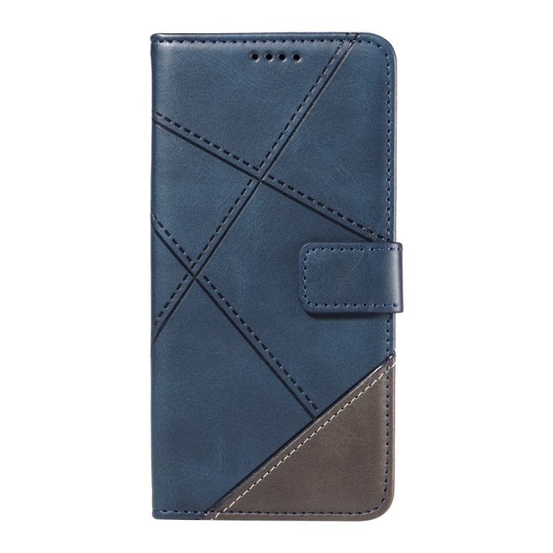 Lederhüllen Poco C75 Handyhülle Zweifarbige Streifen