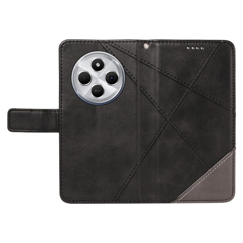 Lederhüllen Poco C75 Handyhülle Zweifarbige Streifen