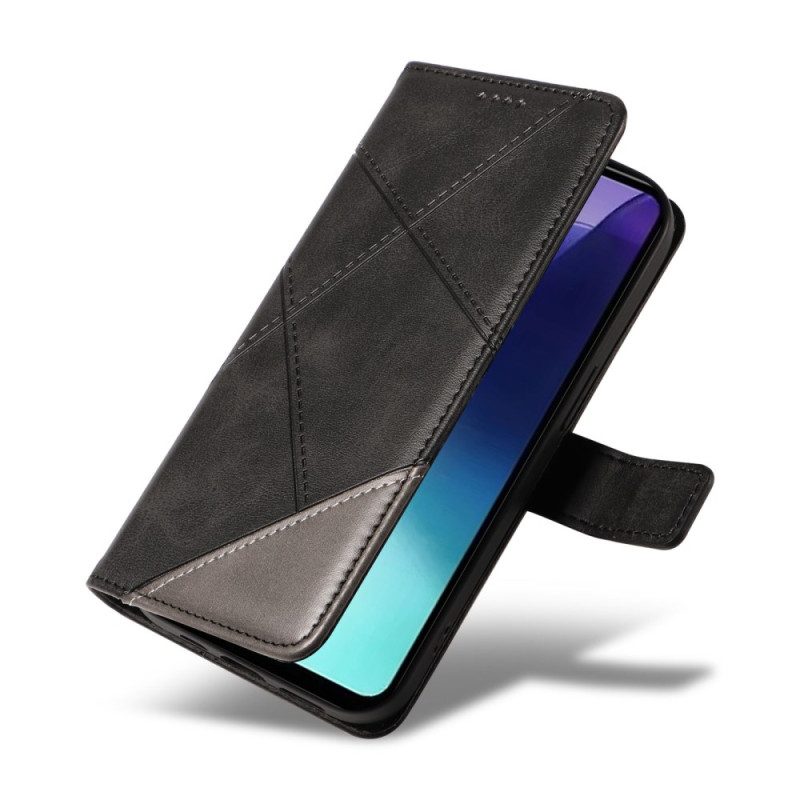 Lederhüllen Poco C75 Handyhülle Zweifarbige Streifen