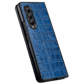 Hülle Für Samsung Galaxy Z Fold 4 Kroko-chic