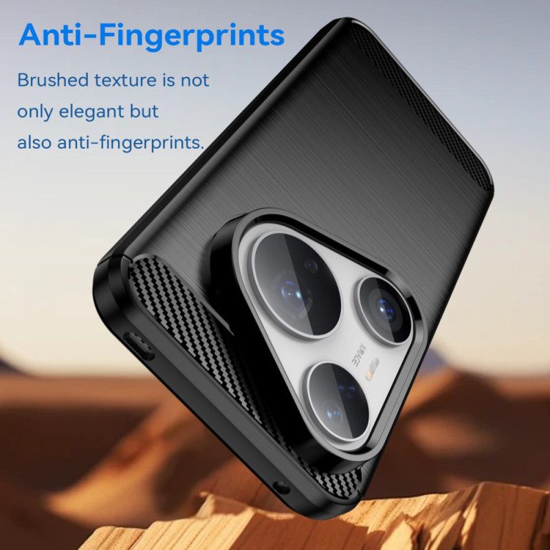 Hülle Huawei Pura 80 Pro Handyhülle Gebürstete Kohlefaser