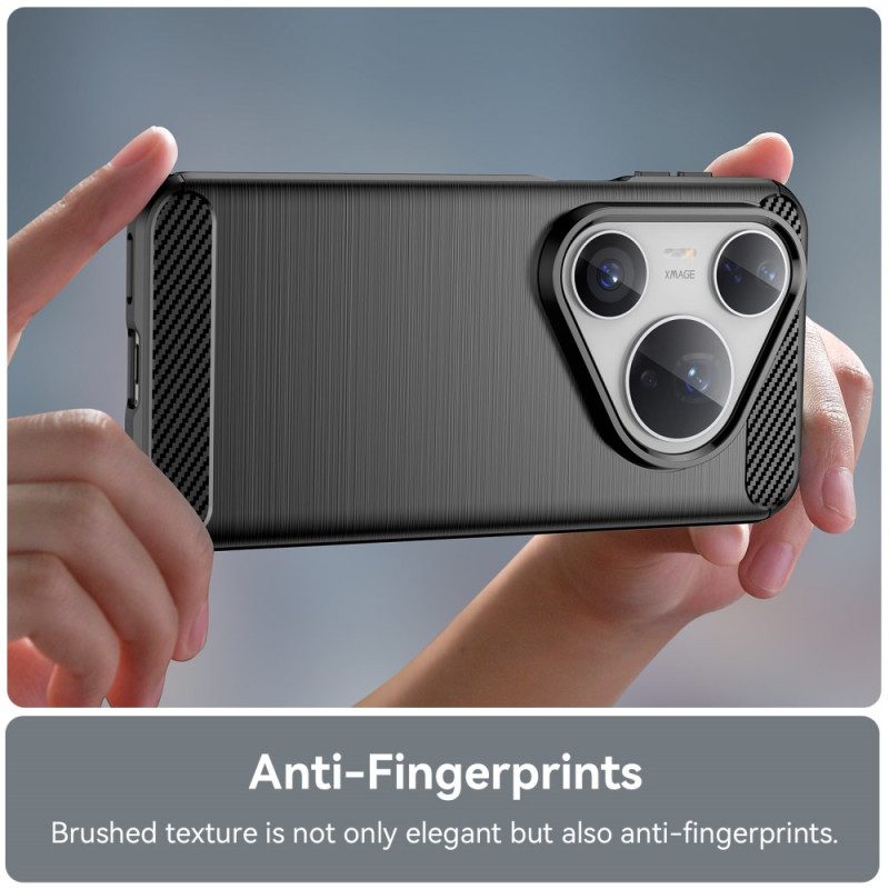 Hülle Huawei Pura 80 Pro Handyhülle Gebürstete Kohlefaser