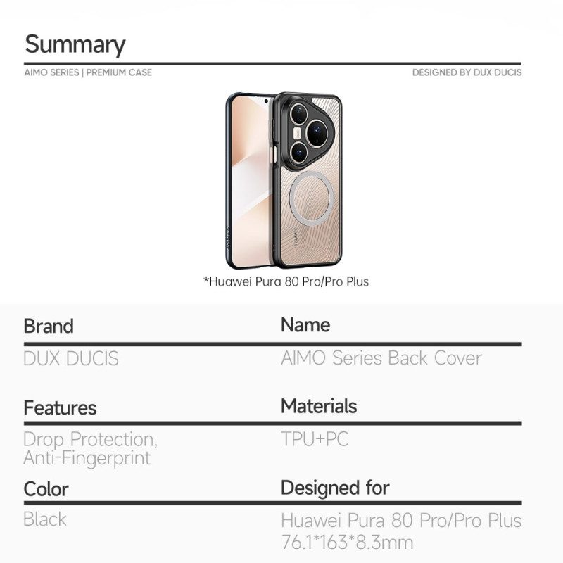 Hülle Huawei Pura 80 Pro Magsafe Aimo Serie Dux Ducis