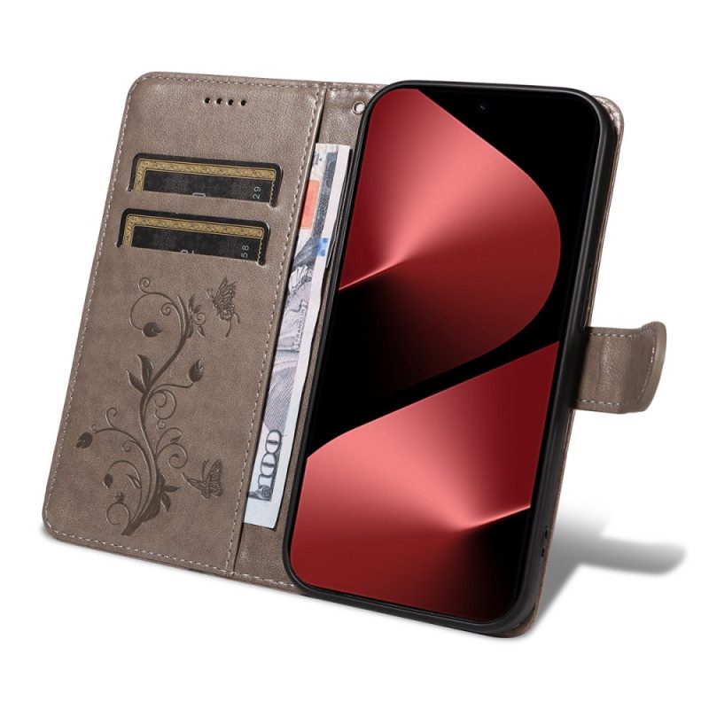 Lederhüllen Huawei Pura 80 Pro Blumenmuster