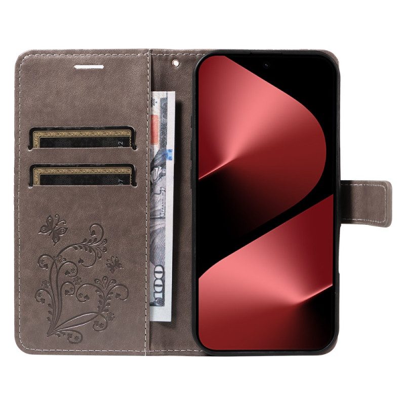 Lederhüllen Huawei Pura 80 Pro Riesige Schmetterlinge